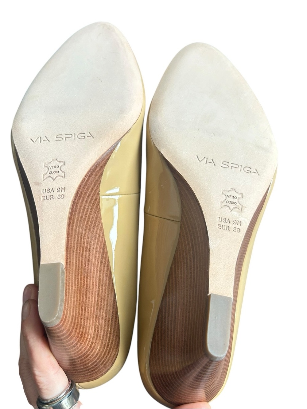 Via Spiga Pamina Tan Wedge Heel Size 9 - Picture 4 of 4